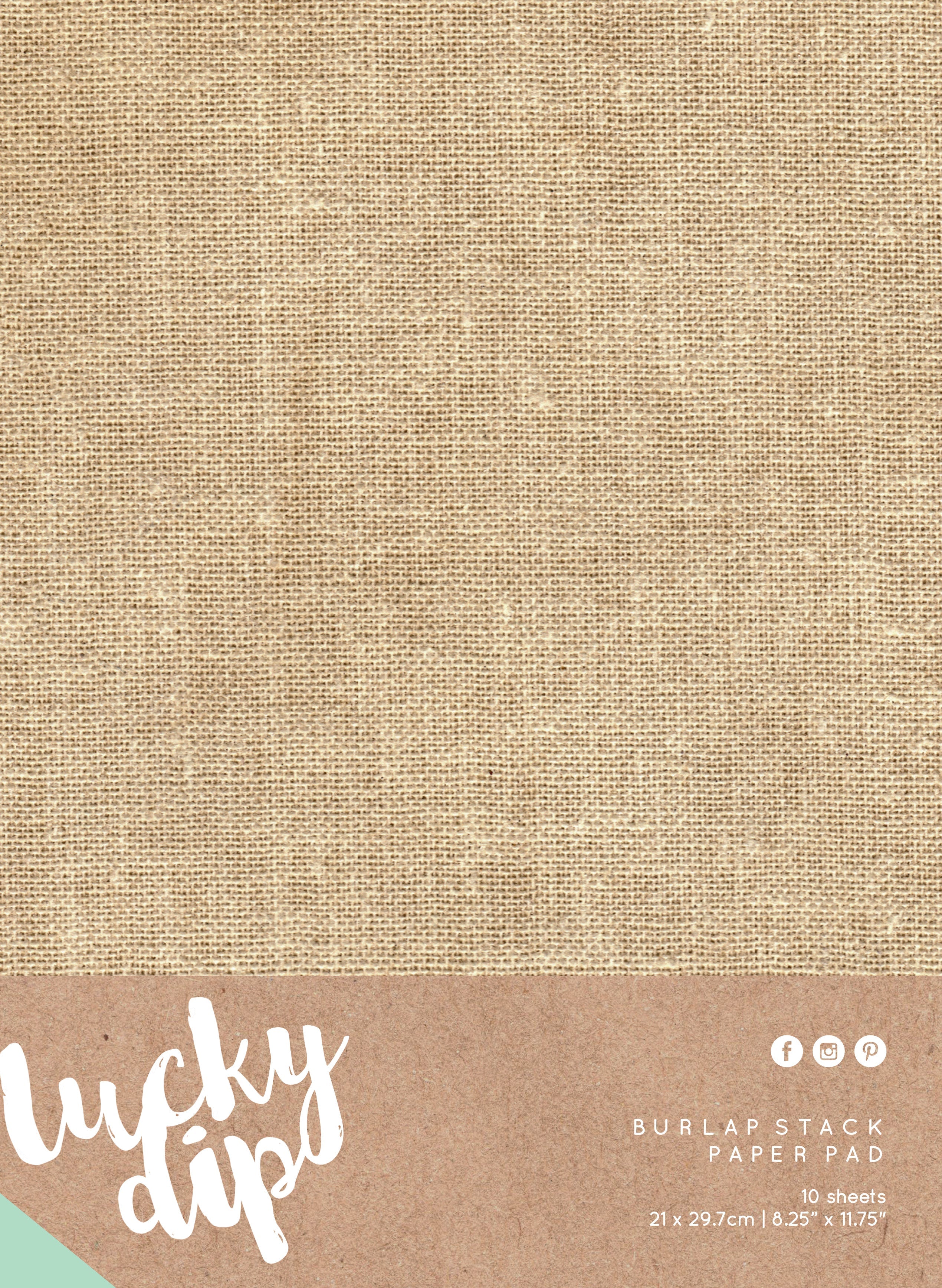 Burlap Stack Paper Pad 10 sheets 210x297mm